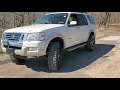 2008 ford explorer on 3 lift and 35 inch tires 18 wheels walk around 4 6l v8