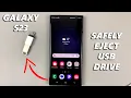 How To Correctly Unmount Safely Remove Eject USB Flash Drive From Samsung Galaxy S23 s