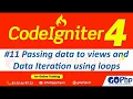 Passing data to views Data Iteration in views CodeIgniter 4 Tutorials