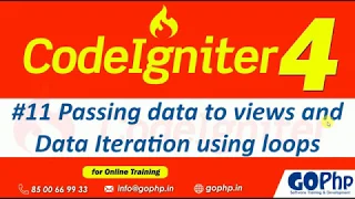 Passing data to views Data Iteration in views CodeIgniter 4 Tutorials