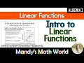 Introduction to Linear Functions