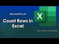 How to Count Rows in Excel Counting Rows in Excel sheet