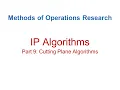 MEIE3271 Methods of Operations Research 05 IP Algorithms Part 009