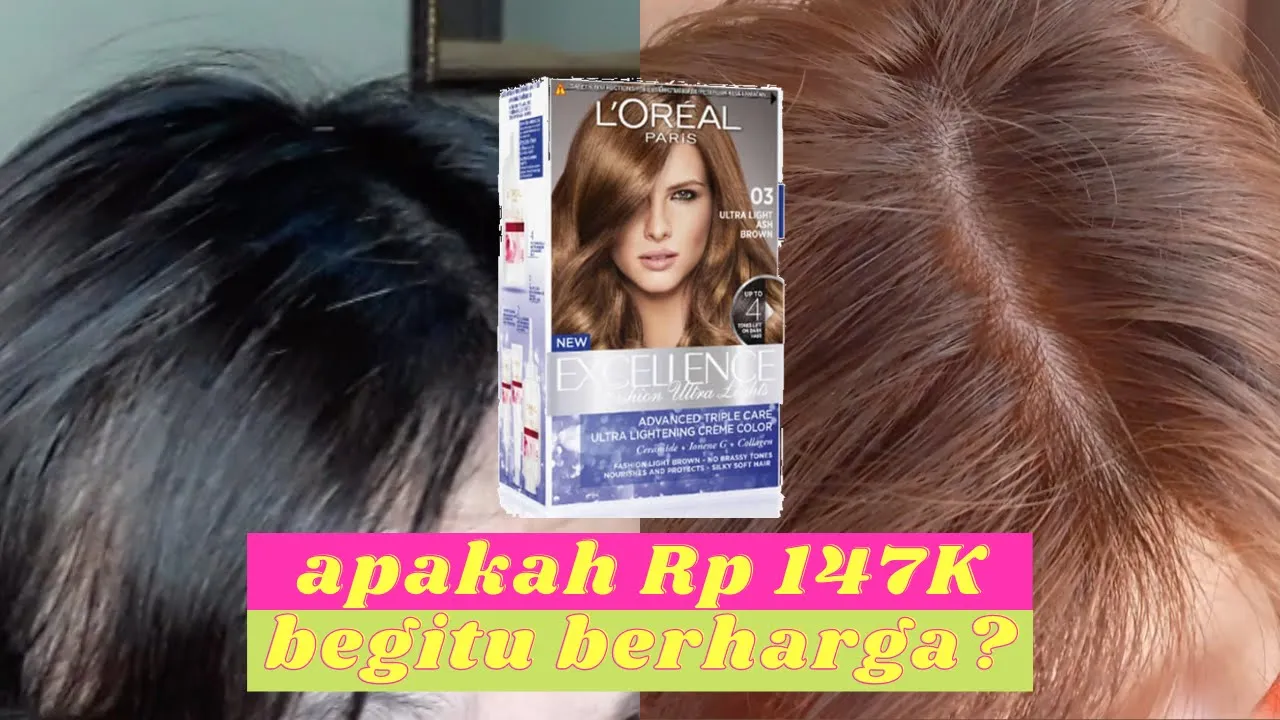 CAT RAMBUT ASH BROWN SENDIRI PAKAI MIRANDA