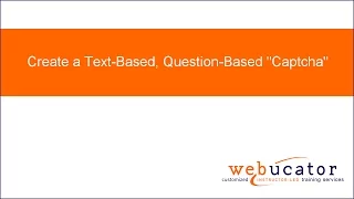 Create a Text-Based Question-Based Captcha