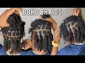 I TRIED THE VIRAL BOHO BRAIDS ON MY SHORT NATURAL HAIR no added hair