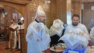 القداس الباسيلي مع خورس مدرسة الشمامسة القس بقطر نسيم 