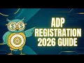 ADP First Time Registration Employee Setup 2026
