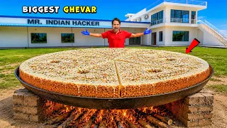 We Cook World's Biggest Ghevar -  दुनिया का सबसे बड़ा घेवर | Sweet Cake 🎂