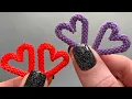 How to make a beaded open heart Beaded earrings open heart