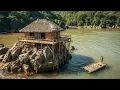 365-Day Challenge: Building a Bamboo House on a Massive Ancient Cliff and Surviving Alone