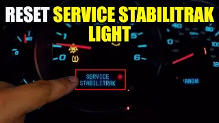 How To Reset The Service StabiliTrak Light Chevrolet GMC Cadillac CTS Models
