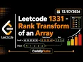 LeetCode 1331 Rank Transform of an Array Java Solution Sorting HashMap CodeByTushu