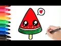 Lagu HOW TO DRAW A MELON POPCICLE KAWAII | HOE TEKEN JE EEN MELOEN IJSJE? LEREN TEKENEN