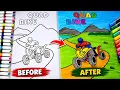 AMAZING QUAD BIKE COLORING TRANSFORMATION Before After Coloring