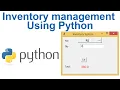 Inventory management system Using python projects GUI