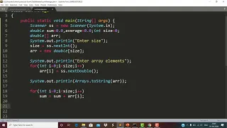 Sum and Average of Array Elements