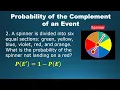 Probability of the Complement of an Event