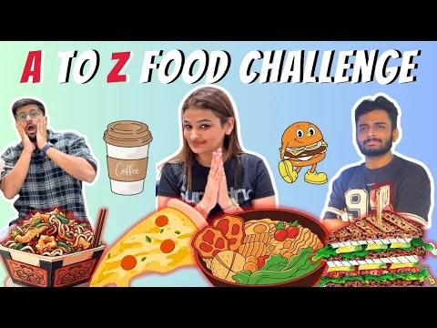 Download MP3 UNIQUE A to Z Food Challenge for 24 HOURS! FUN CHALLENGE | The TaRo Tales