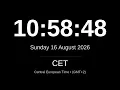 LIVE CET Clock Current Time in Central European Time CET - Berlin Paris Madrid Rome