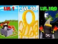 LEVEL 1 Vs LEVEL 99 MEGA RAMP IN MINECRAFT
