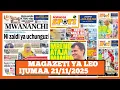 Lagu Magazeti ya leo Novemba 21/2025 /ijumaa/magazeti ya michezo leo asubuhi/ijumaa/simba