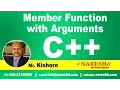 Member Function with Arguments C Tutorial Mr Kishore