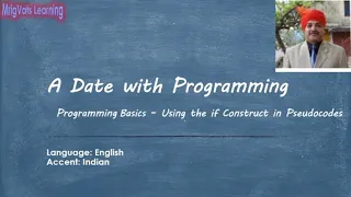 Programming Basics - Using the if Construct in Pseudocodes