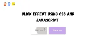 How to create ripple effect using CSS and javascript Click effect using CSS and javascript