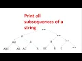 Print all subsequences of a string program to generate power set