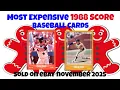 1988 Score Most Expensive eBay Sales Baseball Cards - November 2025