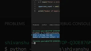 how to count no of upper case letter in a string in python python for beginners