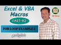 PART 82 - VBA FOR LOOP EXAMPLE 5 TAMIL Kallanai YT