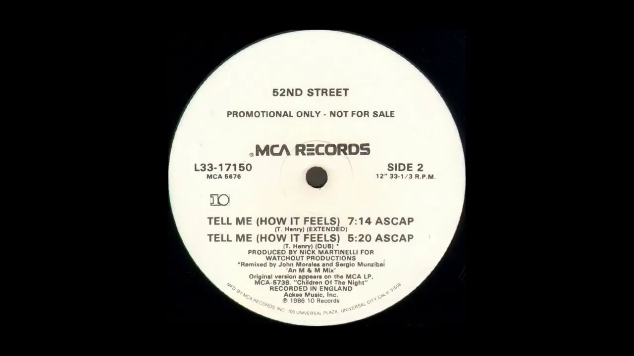 52nd Street - Tell Me (How It Feels) (Dub Mix) (1986)