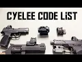 Cyelee Optic Code List