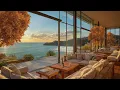 Bossa Nova Sunset In A Modern Seaside Living Room - Smooth Jazz & Ocean Breeze For Serene Living