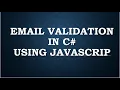 Email validation in C using javascript