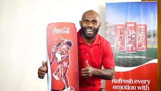 PNG RFL players react to their Limited Edition COCA-COLA Rugby League Cans