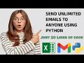 Unlimited emails sending using python script Bulk email Marketing tool Email automation tool