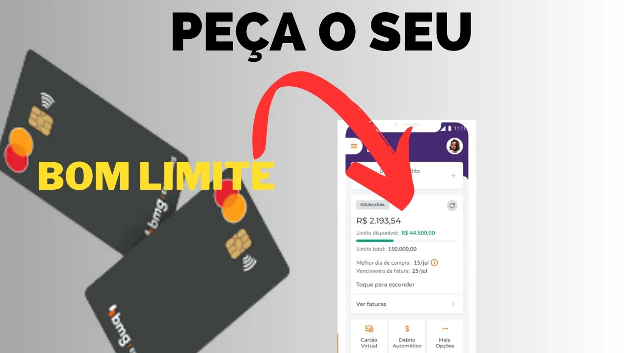 ????CARTÕES DE CRÉDITO MASTERCARD DEM ANUIDADE DO BMG PF E PJ PEÇA O SEU por rei dos cartões