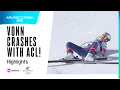Lagu Lindsey Vonn crashes in women's downhill after racing with torn ACL | Winter Olympics 2026