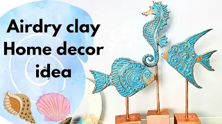 Airdry clay trendy home decor idea, Fish home decor