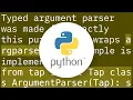 Python Typehints for argparse Namespace objects