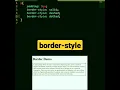 border-style in css css tutorial