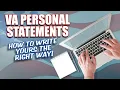 VA Personal Statement Example How to Write Yours the Right Way