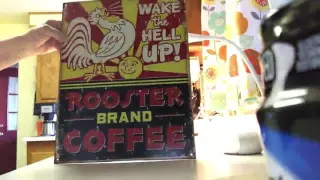 Amazon com Rooster Brand Coffee Nostalgic Retro Funny Vintage Tin Sign Metal Wall Decor Hanging Fra
