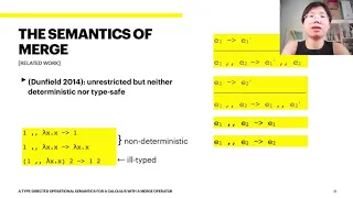 A Type-Directed Operational Semantics for a Calculus with a Merge Operator