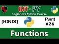 HINDI BIT-PY Beginner s Python Course Part Introduction to Functions