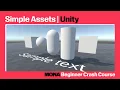 How to Add Basic Assets Materials in Unity Mona Beginner Crash Course
