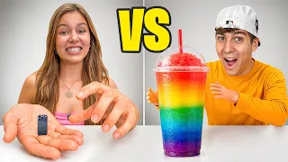 24 HORAS CON MANOS MINIATURAS VS MANOS GIGANTES